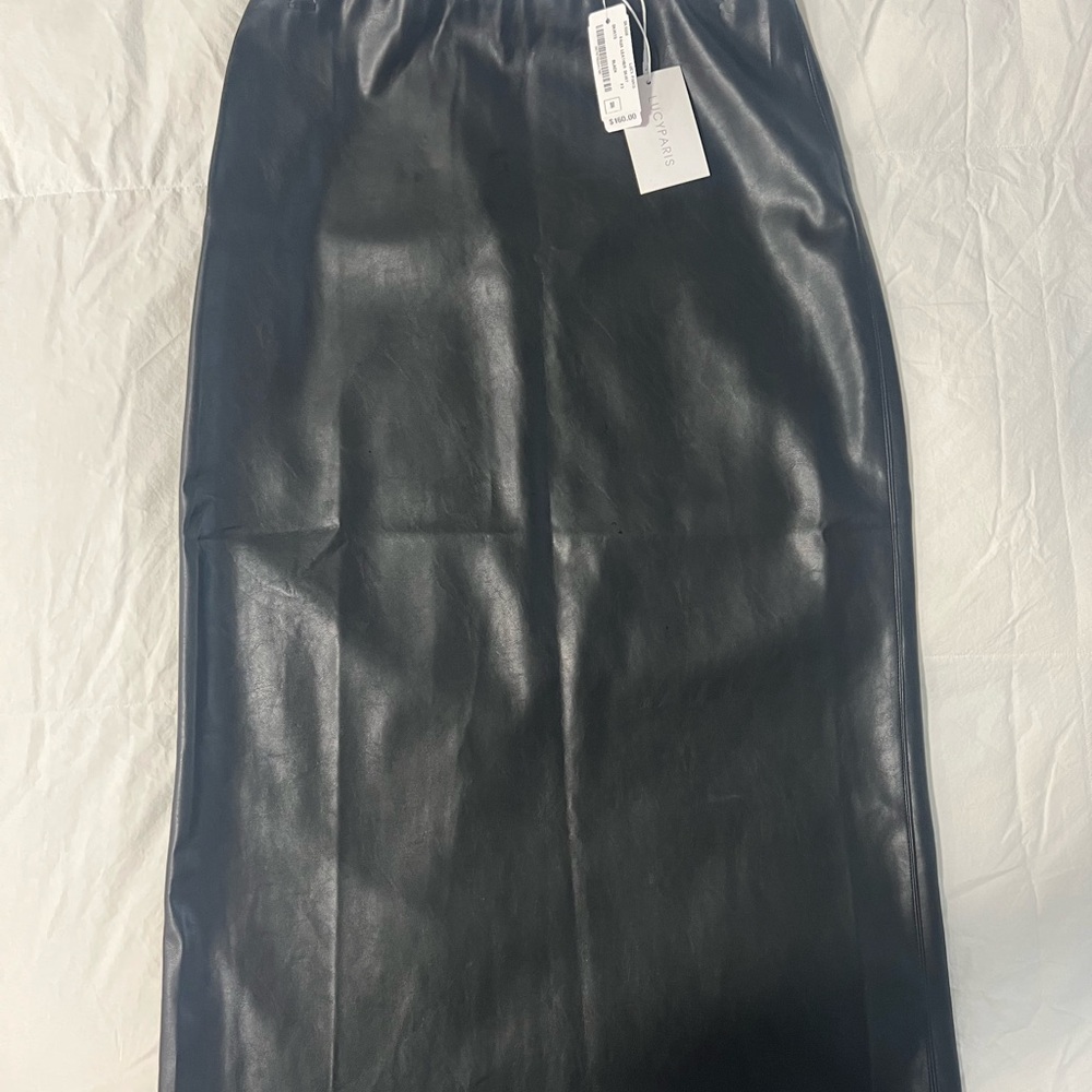 Lucy Paris Black Pleather Skirt